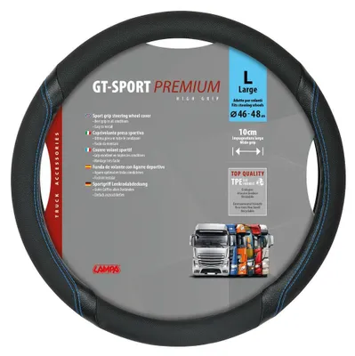 Produktbild von LAMPA 98013 GT-Sport Lenkradbezug TPE Schwarz Lenkradhülle