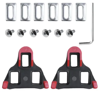 Productafbeelding van SPD-SL Cleats Set voor Rennfietsen en Triathlon, Zwart-Rood, Compatibel met SH10 SH11 SH12