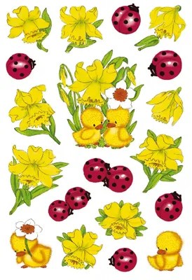 Produktbild von HERMA 3629, Papier, Mehrfarbig, Ente, Marienkäfer, Permanent, Ostern, 57 Stück(e)