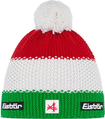 Image de Eisbär Star Pompon MÜ SA Bonnet tricoté hommes femmes Bonnet d'hiver, Couleur:Italie