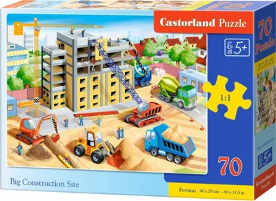 Produktbild von CASTORLAND Puzzle Großbaustelle 70 Teile