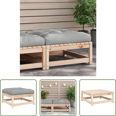 Produktbild von The Living Store Gartenhocker mit Kissen Massivholz Kiefer