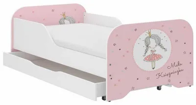Produktbild von Kinderbett 140x70 cm – Kleinkindbett mit Schutzgitter und Matratze
