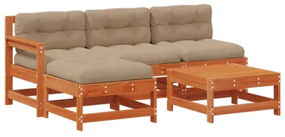 Obrázok produktu pre Záhradný lounge set 5 pcs Vosková hneda borovica