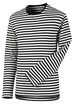 Produktbild von Ringelshirt schwarz-weiß - Faschingskostüm Herren Größe: L
