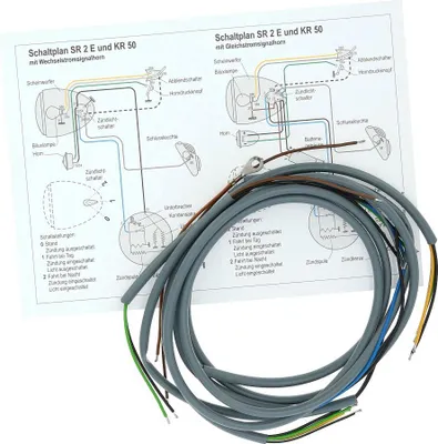 Obrázok produktu pre Elektroinštalácia šedá - Simson SR1, SR2, SR2E, KR50