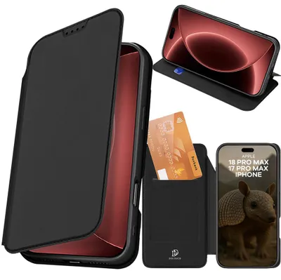 Produktbild von Handyhülle mit Klappe für iPhone 18 Pro Max / 17 Pro Max, Dux Ducis Skin Pro, Schwarz