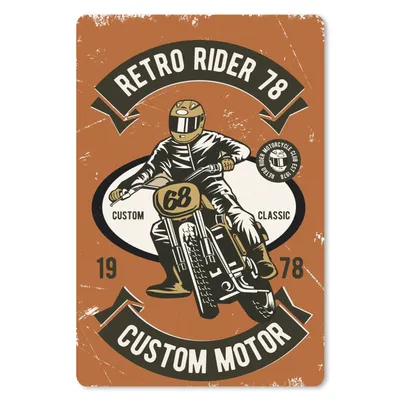 Produktbild von MuchoWow® Mauspad Mousepad Motorrad - Helm - Retro - Zitat 40x60 cm - Mousepads - Maus Mat - Pad - Mausunterlage - Schreibtisch Accesoire