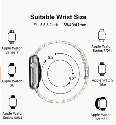 Productafbeelding van DrPhone RSV2 Armband - Roestvrij Staal – Geschikt voor iOS Smartwatch