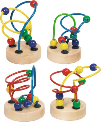 Produktbild von goki 59994 Motorik-Schleifen, H= 7-9 cm, Holz, Metall, natur (Modell zufällig, 1 Stück)