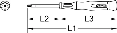 Produktbild von KS TOOLS 500.7812 Feinmechanik-Schraubendreher für Torx-PLUS-Schrauben mit Bohrung, IPR6