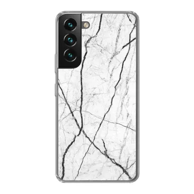 Produktbild von MuchoWow® Handyhülle Schutzhülle Hülle für Samsung Galaxy S22 Marmor - Schwarz - Weiß Silikon Softcase Handy Hülle - Mobiltelefonhülle