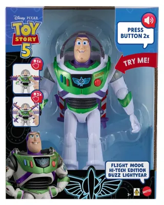 Produktbild von Toy Story Disney Pixar 30 cm Flugmodus Hi-Tech Edition Buzz Lightyear, über 35 Geräusche, 3 Jahr(e), Mehrfarbig, Kunststoff, Metall