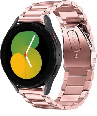 Produktbild von Strap-it Stahlarmband - Kompatibel mit Samsung Galaxy Watch 5 Armband 40mm Ersatzarmband Edelstahl - Faltschließe - Hochwertiges Material - für Samsung Galaxy Armband Rosa