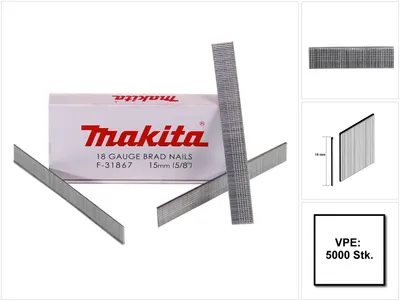 Obrázek produktu pro Makita hřebík s rozrušující hlavou 1,2x15mm F-31867 5000 ks.