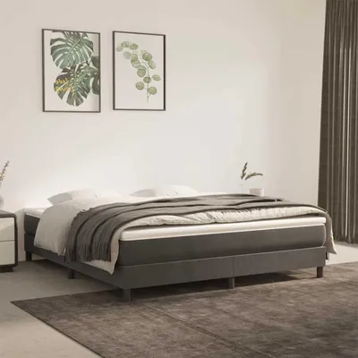 Produktbild von vidaXL Taschenfederkernmatratze Mittel Dunkelgrau 160x210x20 cm Samt