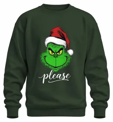 Obrázek produktu pro Grinch, Vánoce, skřítek, svetr s vánočním motivem, zelený, velikost XXL