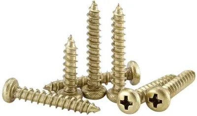 Productafbeelding van Messing zelfborende schroeven, kruiskop, M5x20mm, 10 stuks, corrosiebestendig