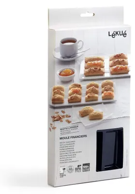 Obrázok produktu pre Lékué, forma na finančníky, silikón, čierna, 20 priehradiek, 1 kus