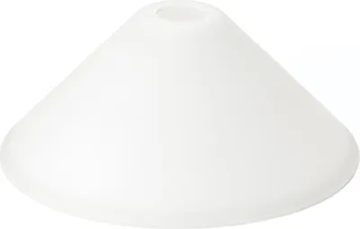 Produktbild von Ersatzglas Lampenschirm (Ø 300 mm), Öffnung für E27 Fassung, Höhe 125 mm, Lampenglas, Glasschirm, Glaskegel, matt, Weiß