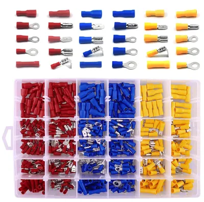 Produktbild von 480 Tlg Kabelschuhe Quetschverbinder Sortiment Flachstecker Set
