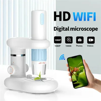 Obrázek produktu pro Digitální Mikroskop Wi-Fi WSCM2 1000x zvětšení, HD, přísvit, stojan.