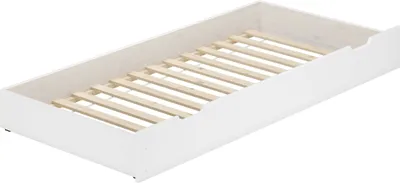Produktbild von Bettkasten weiß Bettschublade mit Rollrost als Zusatzbett für Einzel- und Seniorenbetten 90.10-S6W