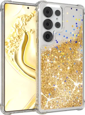 Produktbild von EAZY CASE - Glitzer Hülle kompatibel mit Samsung Galaxy S25 Ultra Glitzer Schutzhülle, Soft Case, Backcover Transparent mit Motiv
