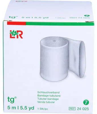 Produktbild von tg-Schlauchverband Gr.7 5 m weiß, 1 St. Binde
