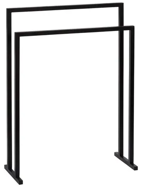 Productafbeelding van Atmooz Donau handdoekhouder – Zwart – Badkamer – Vrijstaand – Design – Hoogte 82 cm – Metaal