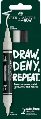 Produktbild von FABER-CASTELL Acrylic Marker Multimark Set 2 B&W