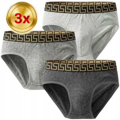 Obrázok produktu pre 3X Páry Pánskych Spodných Nohavičiek Zlaté Xl