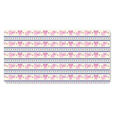 Produktbild von MuchoWow® Mauspad Mousepad Rosa - Elefant - Linie - Design 60x30 cm - Mousepads - Maus Mat - Pad - Mausunterlage - Nachhaltig