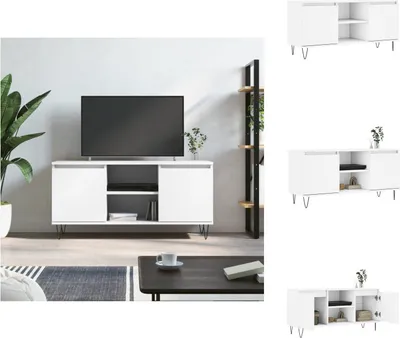 Obrázek produktu pro vidaXL TV skříňka bílá 104x35x50 cm materiál na bázi dřeva - TV nábytek