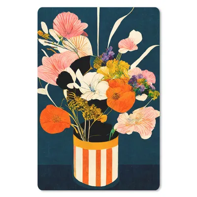 Produktbild von MuchoWow® Mauspad Mousepad Blumen - Vase - Malerei - Pflanzen 18x27 cm - Mousepads - Maus Mat - Pad - Mausunterlage