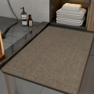 Immagine prodotto di Tappetino da bagno assorbente, 45 x 70 cm, color marrone, antiscivolo e ad asciugatura rapida