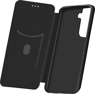 Zdjęcie produktu dla Avizar, etui ochronne typu "klapka" z karbonowym wzorem i podstawką, do telefonu Samsung Galaxy S21, kolor czarny