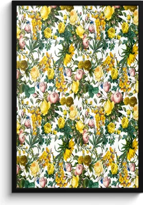 Produktbild von MuchoWow® MuchoWow® Gerahmtes Poster Blumen - Rosen - Gelb 60x90 cm - Poster mit zchwarzem Bilderrahmen - Kunst