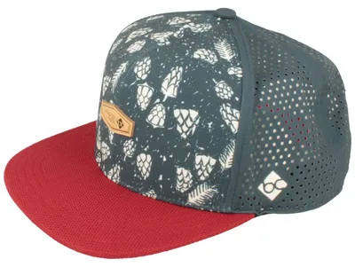 Bavarian Caps Outdoor Flat Brim Baseball-Cap "Hopfenernte" in blau