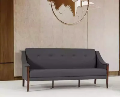 Produktbild von Dunkelgrauer Designer Sofa Dreisitzer Couch Polstermöbel Büroeinrichtung