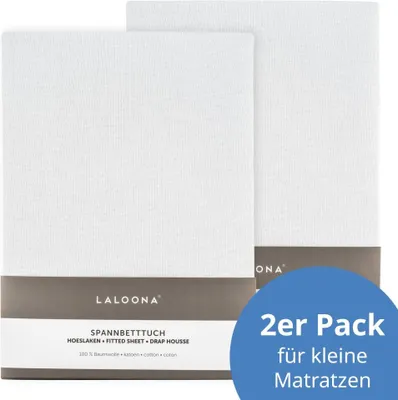 Produktbild von LaLoona Spannbetttuch 2er Pack für kleine Matratzen