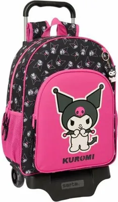 Produktbild von Safta Kuromi Rucksack Mit Rollen Schwarz,Rosa  Schwarz,Rosa One Size