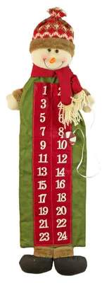 Produktbild von Schneemann Adventskalender zum Befüllen - Rot Grün 75 cm