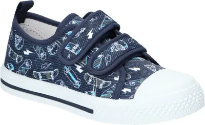 Produktbild von AMERICAN CLUB TEN163 Kinder-Sneaker mit Klettverschluss, Kinderschuhe, Ledereinsatz Marineblau 28