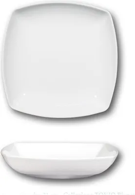 Immagine prodotto di Piatti fondi in porcellana bianca x 6 - L 21 cm - Tokio