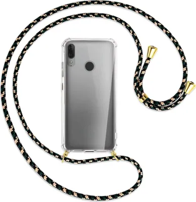 Produktbild von Handykette Backcover-Schutzhülle mit Band (Metall goldfarben) für Motorola Moto E6 Plus - camouflage