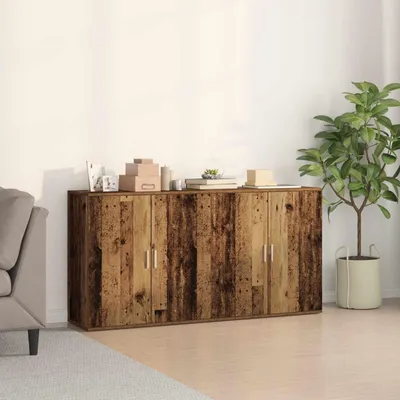 Image de vidaXL, meuble de rangement, 2 pièces, bois d'œuvre, 79 x 38 x 80 cm, panneaux de particules