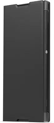 A black smartphone case is shown from the side against a white background.