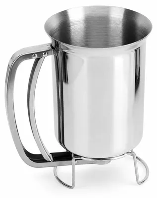 Produktbild von Teigportionierer Edelstahl 900ml, Pfannkuchen Teigspender für Kuchen, Cupcakes, Muffins, Crêpes und Waffeln, praktisches Backzubehör Küche