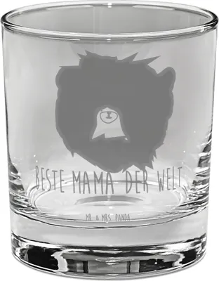 Produktbild von Mr. & Mrs. Panda Tumbler Bär Königin - Transparent - Geschenk, Glas, für Gin, Teddybär, Mutter, Longdrinkglas, Cocktailglas, Muttertag, Beste Mama, Mom, Ballonglas, Mutti
